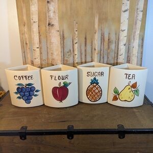 Vintage Esmond Watt Set Of 4 Ceramic Kitchen Canisters